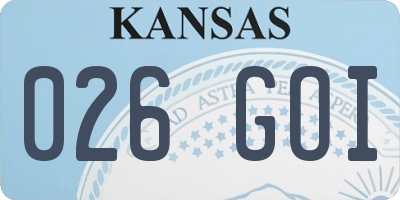 KS license plate 026GOI