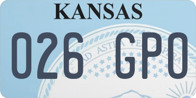 KS license plate 026GPO