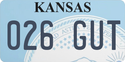 KS license plate 026GUT