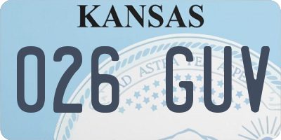 KS license plate 026GUV