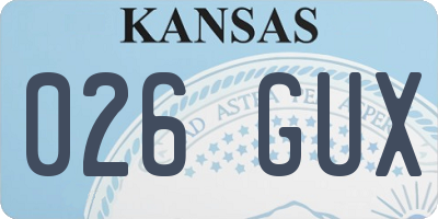 KS license plate 026GUX