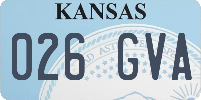KS license plate 026GVA