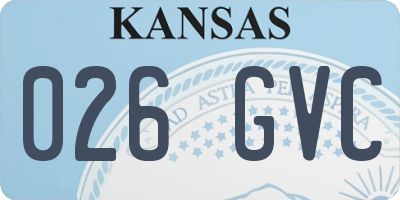 KS license plate 026GVC