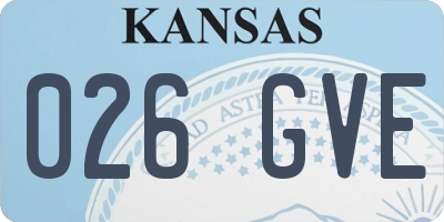 KS license plate 026GVE