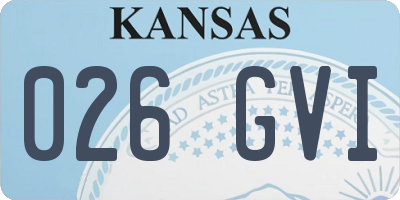 KS license plate 026GVI