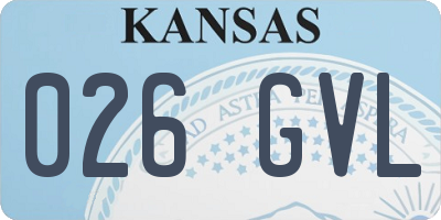 KS license plate 026GVL