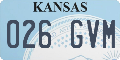 KS license plate 026GVM