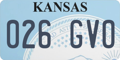 KS license plate 026GVO