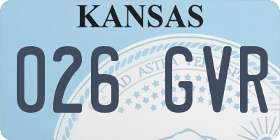 KS license plate 026GVR