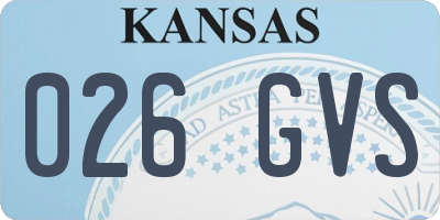 KS license plate 026GVS