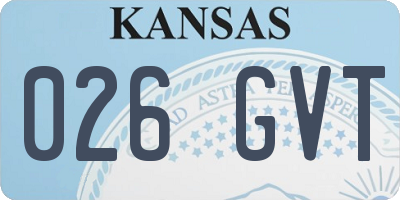 KS license plate 026GVT