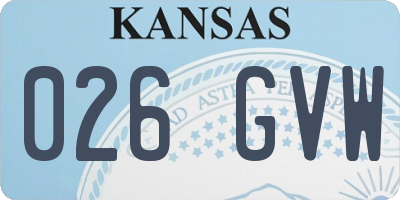 KS license plate 026GVW