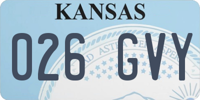 KS license plate 026GVY