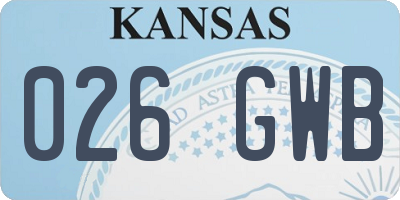 KS license plate 026GWB