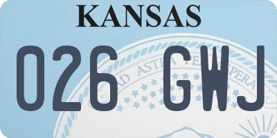 KS license plate 026GWJ