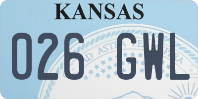 KS license plate 026GWL