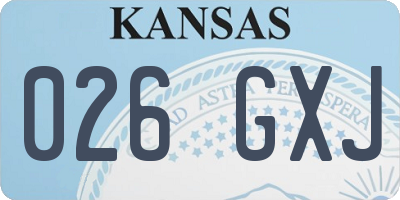 KS license plate 026GXJ