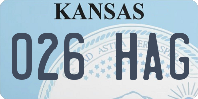 KS license plate 026HAG