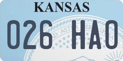 KS license plate 026HAO