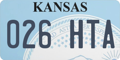 KS license plate 026HTA