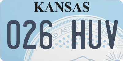 KS license plate 026HUV