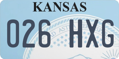 KS license plate 026HXG