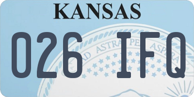 KS license plate 026IFQ