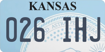 KS license plate 026IHJ