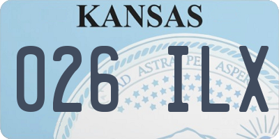 KS license plate 026ILX