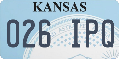 KS license plate 026IPQ