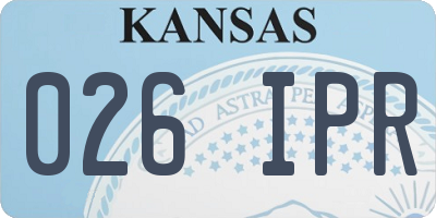 KS license plate 026IPR