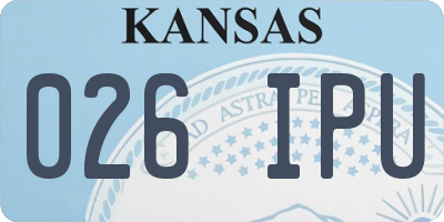 KS license plate 026IPU