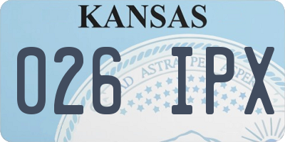 KS license plate 026IPX