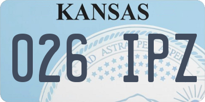 KS license plate 026IPZ