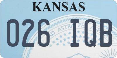 KS license plate 026IQB