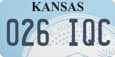 KS license plate 026IQC