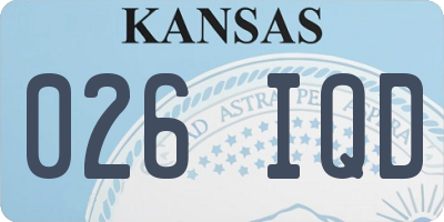 KS license plate 026IQD