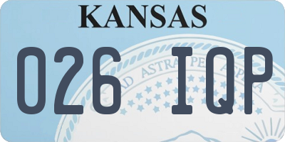 KS license plate 026IQP