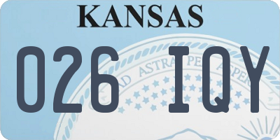 KS license plate 026IQY