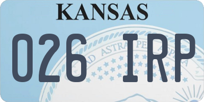 KS license plate 026IRP