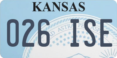 KS license plate 026ISE