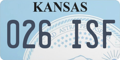 KS license plate 026ISF