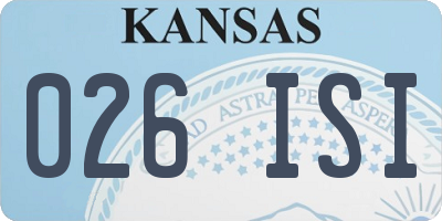 KS license plate 026ISI