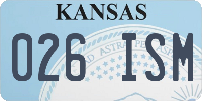 KS license plate 026ISM