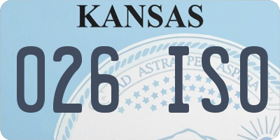 KS license plate 026ISO