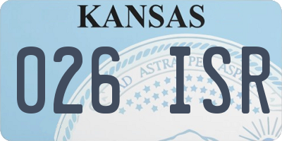 KS license plate 026ISR