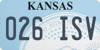 KS license plate 026ISV