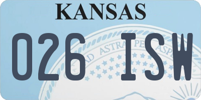 KS license plate 026ISW