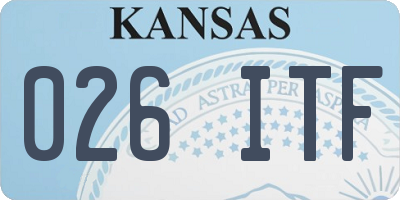KS license plate 026ITF
