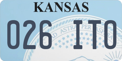 KS license plate 026ITO